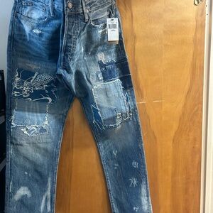 Polo by Ralph Lauren Blue Patchwork Jeans